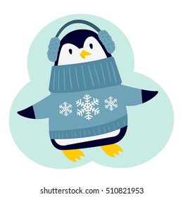 Penguin vector illustration character