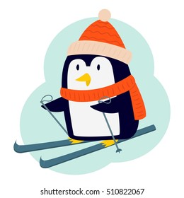 Penguin vector illustration character