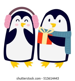 Penguin vector illustration character