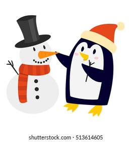 Penguin vector illustration character