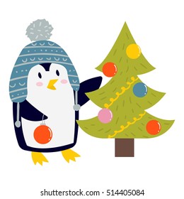 Penguin vector illustration character