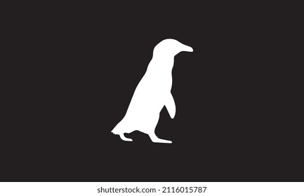 diseño de ilustración de vector pingüino en blanco y negro