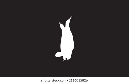 diseño de ilustración de vector pingüino en blanco y negro