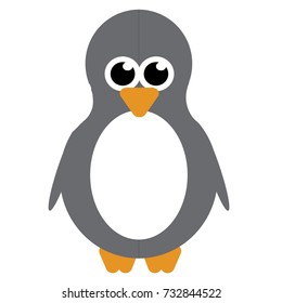 Penguin vector illustration. Doodle style. Design icon, print, logo, symbol, decor, textile, paper.