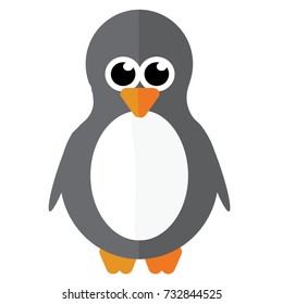 Penguin vector illustration. Doodle style. Design icon, print, logo, symbol, decor, textile, paper.