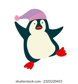 Penguin vector illustration in flat style.