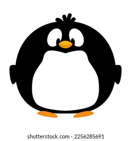 penguin vector illustration. logo cute fat penguin icon