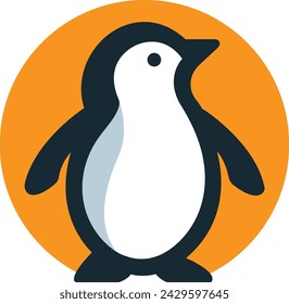 Penguin Vector Illustration, Minimalist Logo