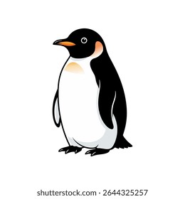 ilustração de vetor de pinguim sobre fundo branco