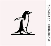 penguin vector illustration, pinguin logo template
