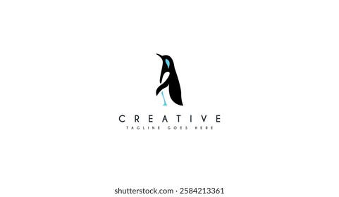 penguin vector illustration, pinguin logo template