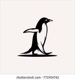 penguin vector illustration, pinguin logo template
