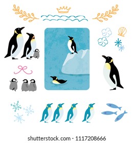 Penguin Vector Illustration Set