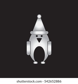 Penguin Vector illustration Penguin in winter hat