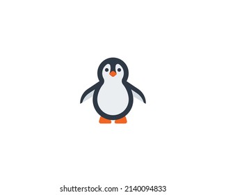 Penguin vector isolated icon. Penguin emoji illustration.