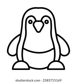 Penguin Vector Line Icon Design