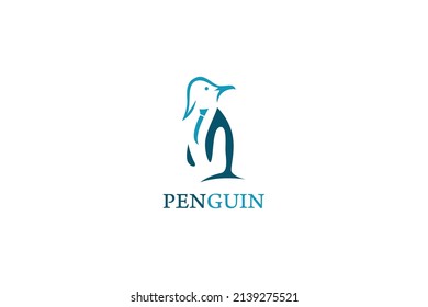 Penguin vector logo design. Penguin icon vector design. Symbol logo illustration.