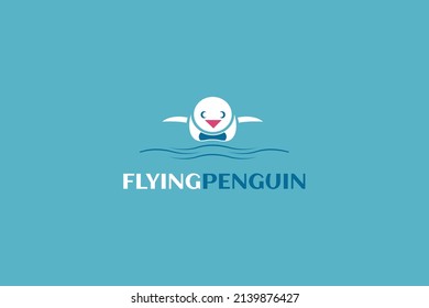 Penguin vector logo design. Penguin icon vector design. Symbol logo illustration.