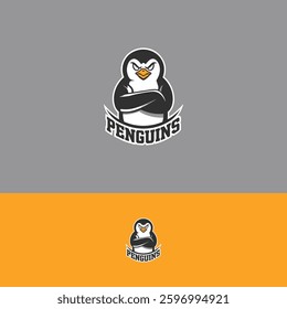 Penguin vector logo design template