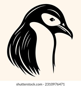 Penguin vector for logo or icon,clip art, drawing Elegant minimalist style,abstract style Illustration