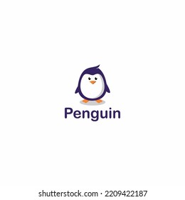 Penguin vector logo illustration, animal symbol
