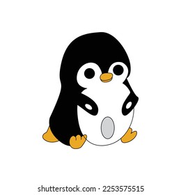 Esquema de vector pingüino para niños