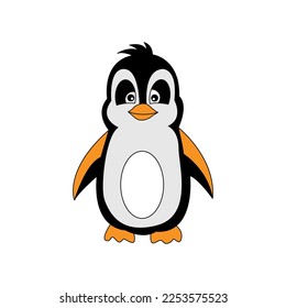 Esquema de vector pingüino para niños