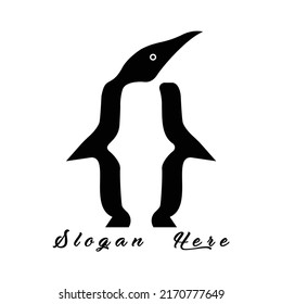 Penguin Vector sign logo bird element wildwide icon concept 
