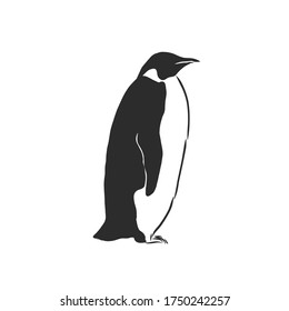Penguin vector sketch icon isolated on background. Hand drawn Penguin icon. penguin, vector sketch illustration