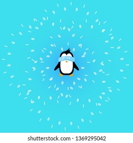 Penguin in virtual reality