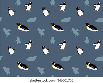 Penguin Wallpaper Vector Illustration 