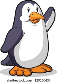 Penguin Waving His Hand