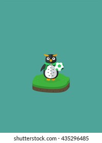 Penguin who predicts victory football teams in the football championship in France