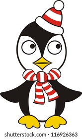 Penguin winter vector illustration