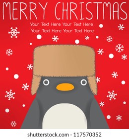 Penguin  - xmas greeting card