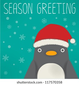 Penguin  - xmas greeting card