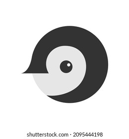 Penguin zoo sea animal abstract vector logo or icon template, sign or symbol.