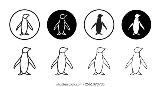 Penguine icon Flat line symbol