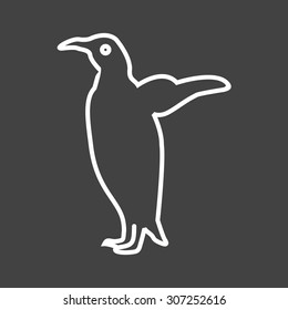 Penguins, animal, bird icon vector image. Can also be used for Animals and Insects. Suitable for mobile apps, web apps and print media.