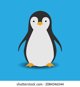 Penguins Birds simple clip art vector illustration