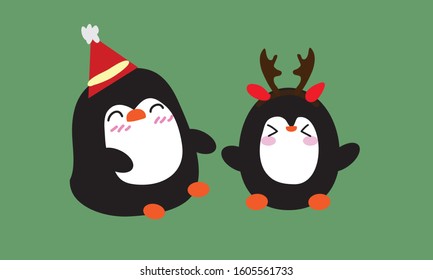 penguins feel excited  because their christmas day  is coming.