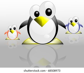 Penguins on ice