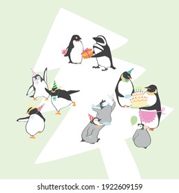 Penguins party everywhere with friends and family