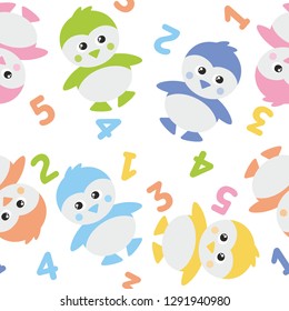 Penguins seamless pattern
