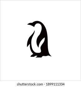 Penguins Symbol Logo. Tattoo Design. Vector Illustration.