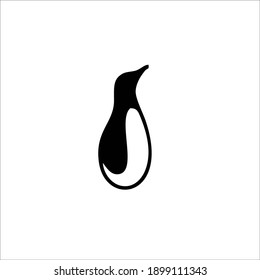 Penguins Symbol Logo. Tattoo Design. Vector Illustration.