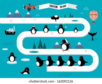 penguins vector/illustration