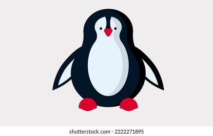 penguiun vector flat isolated illustration cute animal 