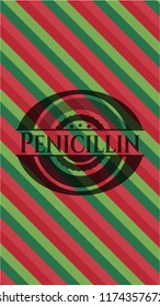 Penicillin christmas emblem.