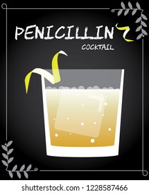 Penicillin cocktail vector with lemon twist.